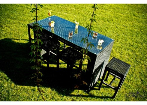 Aiamööbli komplekt Bello Giardino GENIALE tumepruun, 6 tooli + laud
