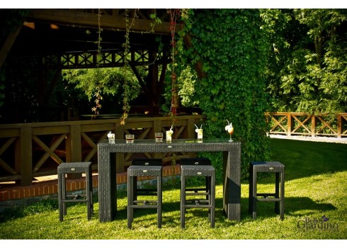 Aiamööbli komplekt Bello Giardino GENIALE tumepruun, 6 tooli + laud