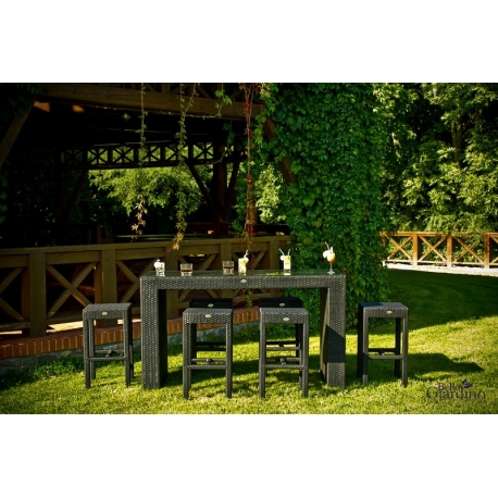 Aiamööbli komplekt Bello Giardino GENIALE tumepruun, 6 tooli + laud