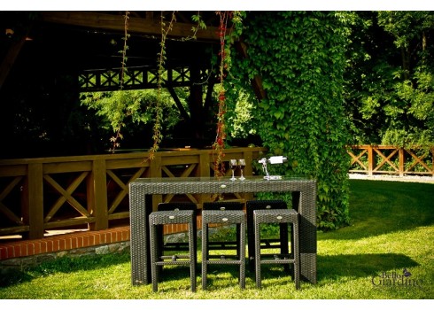 Aiamööbli komplekt Bello Giardino GENIALE tumepruun, 6 tooli + laud