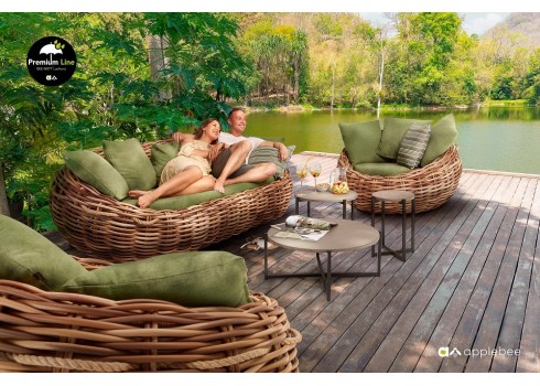 Tugitool Apple Bee COCOON kubu / roheline, 130x130xH76 cm