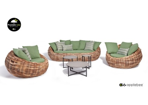 Tugitool Apple Bee COCOON kubu / roheline, 130x130xH76 cm