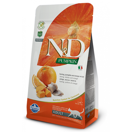 Farmina Pumpkin Herring & Orange Feline Adult kassitoit 1,5kg