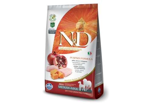 Farmina Pumpkin Chicken & Pomegranate Medium&Maxi Adult koeratoit 12kg