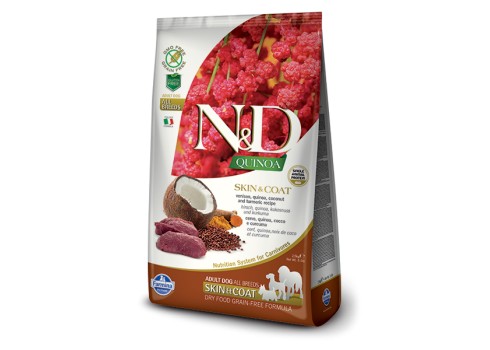 Farmina QUINOA SKIN & COAT Venison Adult koeratoit 7kg