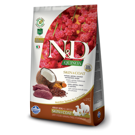 Farmina QUINOA SKIN & COAT Venison Adult koeratoit 7kg
