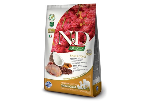 Farmina QUINOA SKIN & COAT Quail Adult koeratoit 7kg