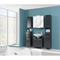 Vannitoamööbli komplekt MAINZ, antratsiit, LED