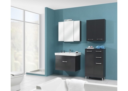 Vannitoamööbli komplekt MAINZ, antratsiit, LED