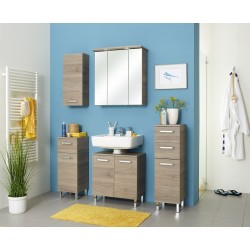 Vannitoamööbli komplekt OFFENBACH tamm Sanremo, LED