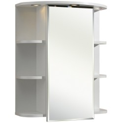 Peegelkapp TRIER valge, 60x20xH70 cm