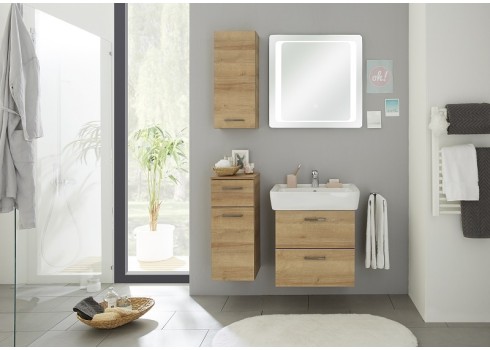 Vannitoamööbli komplekt RÜDESHEIM tamm, LED