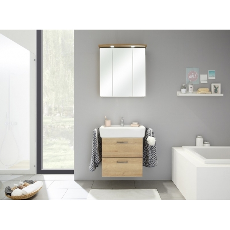 Vannitoamööbli komplekt RÜDESHEIM tamm, LED