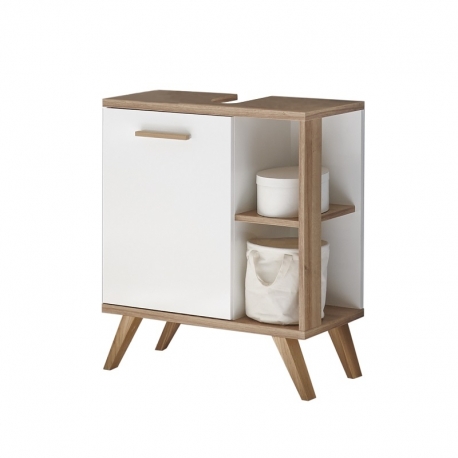 Valamukapp NOVENTA valge / tamm, 60,5x33xH65 cm