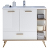Valamukapp NOVENTA valge / tamm, 100,5x46xH87,5 cm