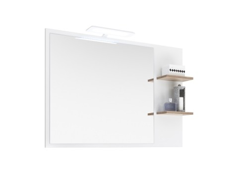 Peegel NOVENTA valge / tamm 100x15,5x74,5 cm