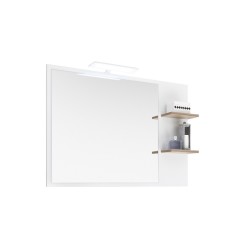 Peegel NOVENTA valge / tamm 100x15,5x74,5 cm