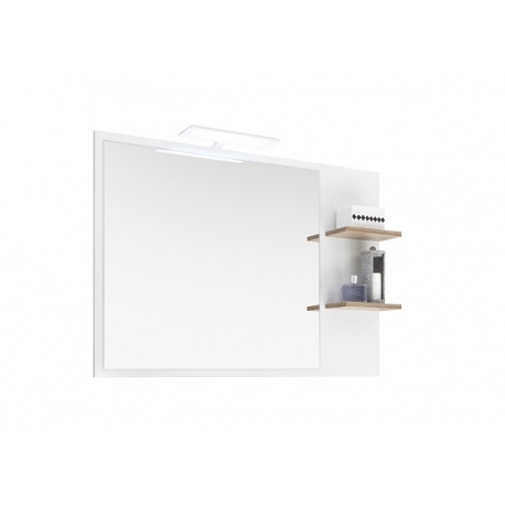 Peegel NOVENTA valge / tamm 100x15,5x74,5 cm