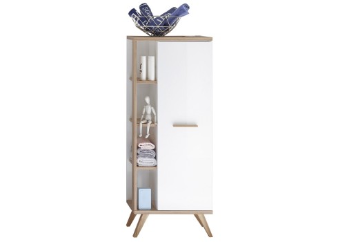 Vannitoakapp NOVENTA valge / tamm 50,5x33xH128 cm