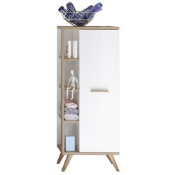 Vannitoakapp NOVENTA valge / tamm 50,5x33xH128 cm
