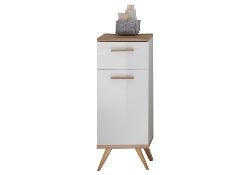Vannitoakapp NOVENTA valge / tamm 35,5x33xH89,5 cm