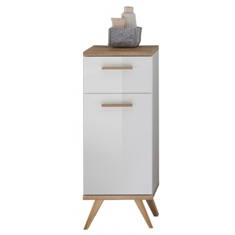 Vannitoakapp NOVENTA valge / tamm 35,5x33xH89,5 cm