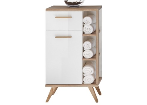 Vannitoakapp NOVENTA valge / tamm 50,5x33xH89,5 cm
