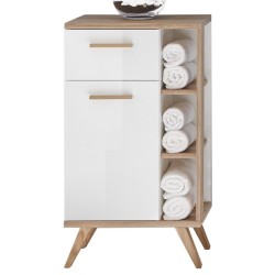 Vannitoakapp NOVENTA valge / tamm 50,5x33xH89,5 cm