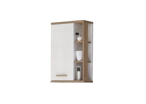 Seinakapp NOVENTA valge / tamm 50,5x20,5xH74,5 cm