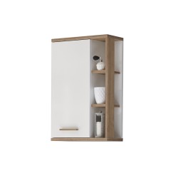 Seinakapp NOVENTA valge / tamm 50,5x20,5xH74,5 cm