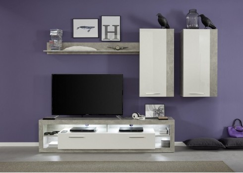 Seinakapp ROCK valge läige / hall, 52x31xH103 cm