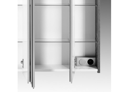Peegelkapp MILAN tamm, 70,5x24xH72 cm, LED