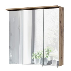 Peegelkapp MILAN tamm, 70,5x24xH72 cm, LED