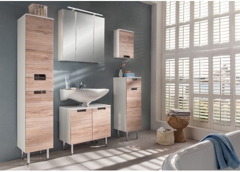 Vannitoakapp MARS tamm / valge läige, 33x36xH159 cm