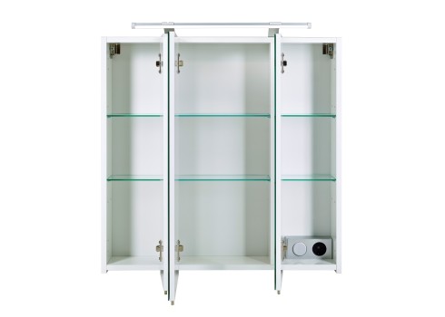 Peegelkapp MARS valge läige, 70x16xH75 cm, LED