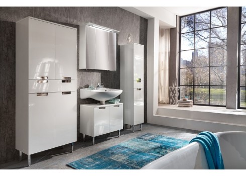 Peegelkapp MARS valge läige, 70,5x15,7xH72,5 cm, LED