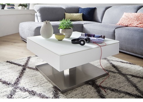 Diivanilaud MARIKO valge, 75x75x38 cm