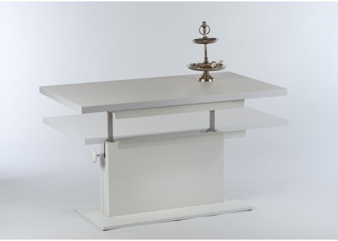 Diivanilaud MONACO valge, 120-160x67xH59-76 cm