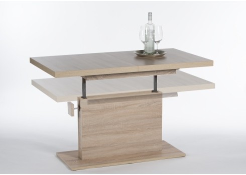 Diivanilaud MONACO tamm, 120-160x67xH59-76 cm