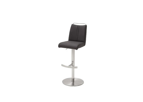 Baaripukk GIULIA A nahast, antratsiit, 39x54xH88-113 cm