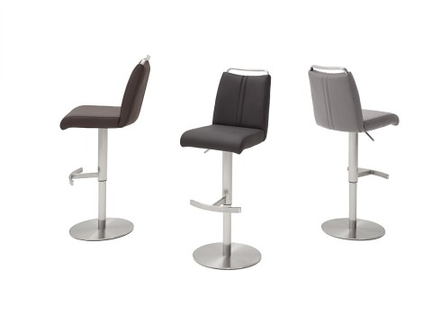 Baaripukk GIULIA A nahast, pruun, 39x54xH88-113 cm