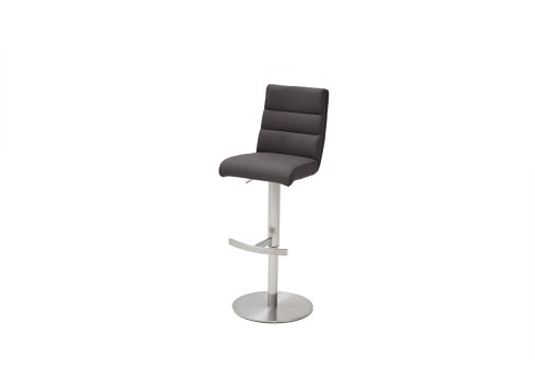 Baaripukk GIULIA B nahast, antratsiit, 39x54xH88-113 cm