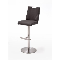 Baaripukk GIULIA C nahast, antratsiit, 39x50xH88-113 cm