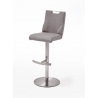 Baaripukk GIULIA C nahast, helehall, 39x50xH88-113 cm