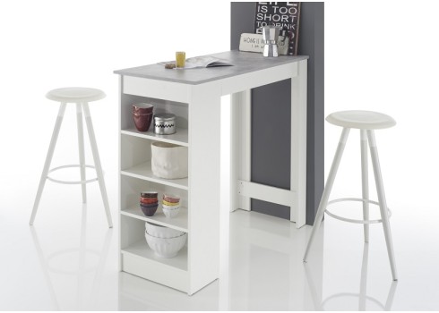 Baarilaud MOJITO valge / hall, 115x50xH103 cm