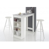 Baarilaud MOJITO valge / hall, 115x50xH103 cm