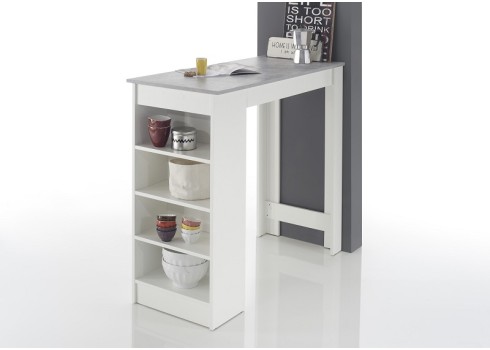 Baarilaud MOJITO valge / hall, 115x50xH103 cm