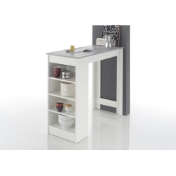 Baarilaud MOJITO valge / hall, 115x50xH103 cm