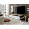 Tv-alus ALIMOS valge / tamm, 204x40xH44 cm