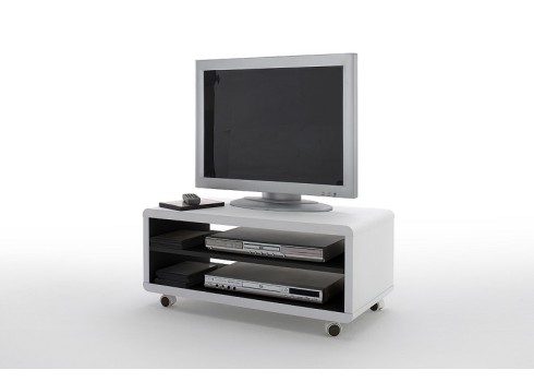 Tv-alus JEFF valge / must, 79x39xH35 cm